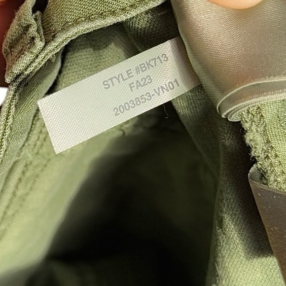 J.Crew Green Garment Dyed Mini Cargo Utility Skirt Size 8 NWT - Picture 10 of 10